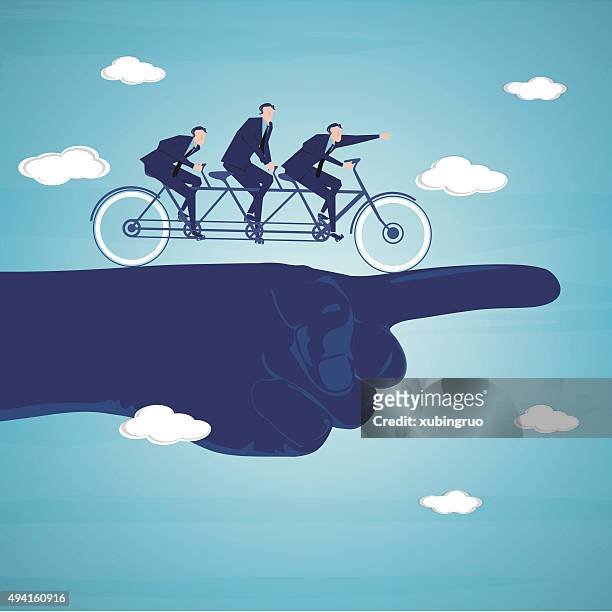 businessman forward - bike hand signals stock illustrations