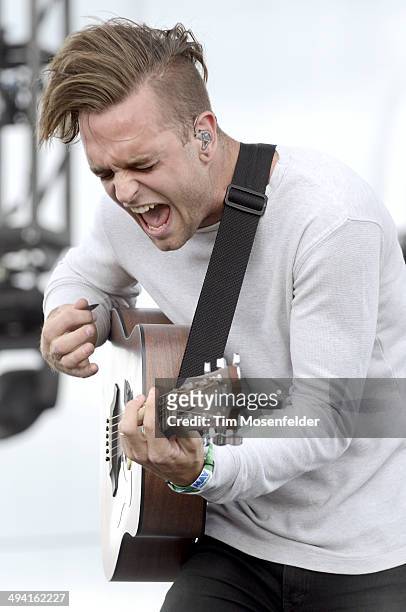 Landon Jacobs of Sir Sly performs during the Saquatch! Music Festival at the Gorge Amphitheater on May 25, 2014 in George, Washington.