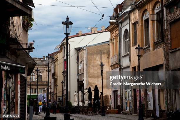 June 02: View of the Old Town Lipscani district on June 2, 2011 in Bucharest, Romania.