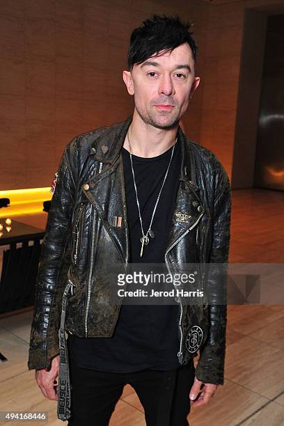 Robbie Furze attends Flaunt Magazine and Luisaviaroma celebrate the contributors' launch of the CALIFUK issue at Milk Studios on October 24, 2015 in...