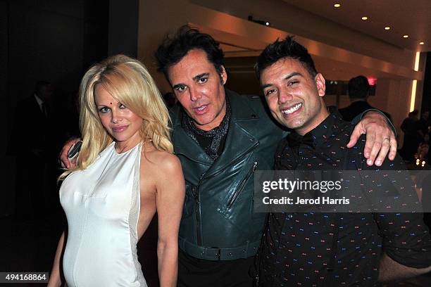 Pamela Anderson, David LaChapelle and Vijat Mohindra attend Flaunt Magazine and Luisaviaroma celebrate the contributors' launch of the CALIFUK issue...