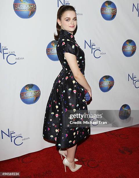 Joey King arrives at the Los Angeles premiere of "The Sound And The Fury" held at Beverly Hills Fine Arts Theater on October 24, 2015 in Beverly...