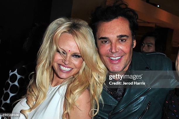 Pamela Anderson and David LaChapelle attend Flaunt Magazine and Luisaviaroma celebrate the contributors' launch of the CALIFUK issue at Milk Studios...