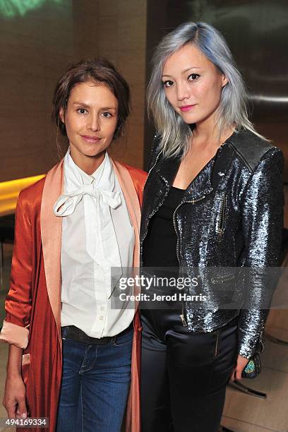 Hannah Ware and Pom Klementieff attend Flaunt Magazine and Luisaviaroma celebrate the contributors' launch of the CALIFUK issue at Milk Studios on...