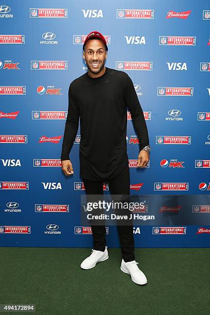 James DeGale attends the annual NFL International Series as the Jacksonville Jaguars compete against the Buffalo Bills at Wembley Stadium on October...
