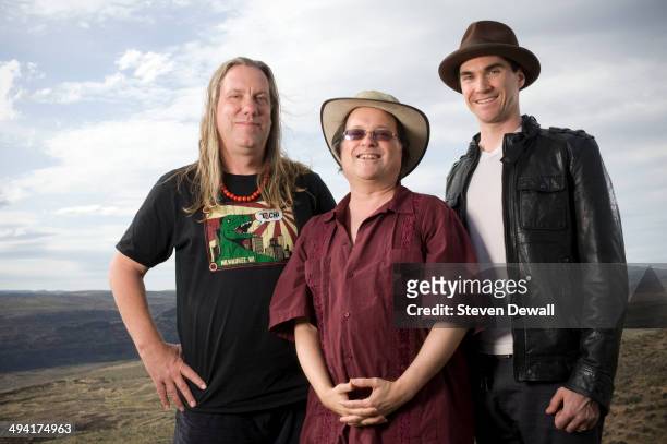 Brian Ritchie, Gordon Gano and Brian Viglione of The Violent Femmes pose for a portrait backstage on day 2 of Sasquatch! Music Festival at the Gorge...