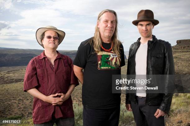 Gordon Gano, Brian Ritchie and Brian Viglione of The Violent Femmes pose for a portrait backstage on day 2 of Sasquatch! Music Festival at the Gorge...