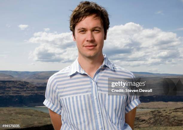 Earnest Green of Washed Out poses for a portrait backstage on day 2 of Sasquatch! Music Festival at the Gorge Amphitheater on May 24, 2014 in George,...