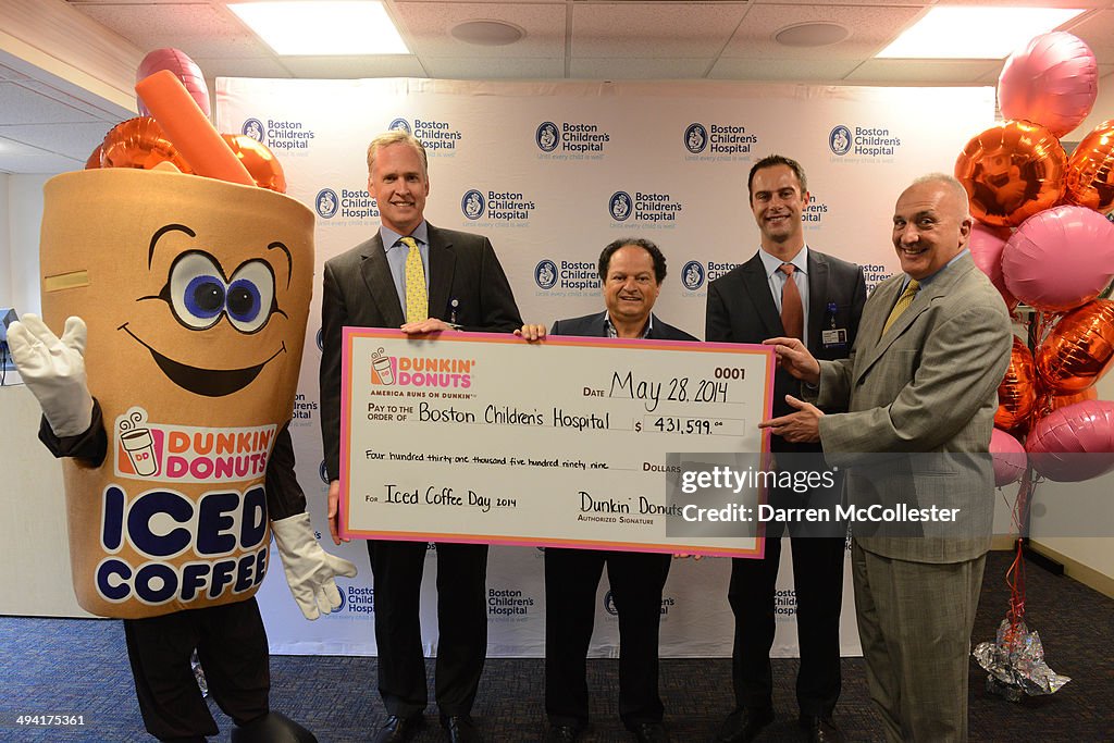 Boston Children's Hospital and Dunkin Donuts Iced Coffee Day Check Presentation