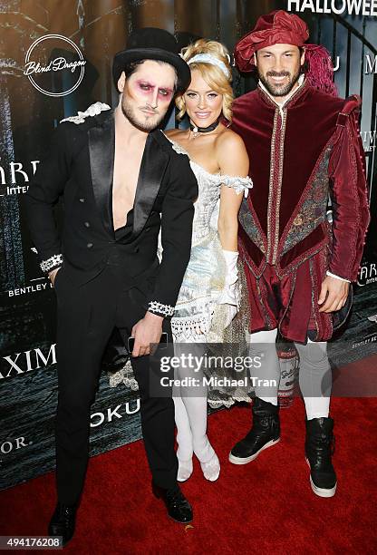 Valentin Chmerkovskiy, Peta Murgatroyd and Maksim Chmerkovskiy arrive at the Los Angeles premiere of "The Sound And The Fury" held at Beverly Hills...