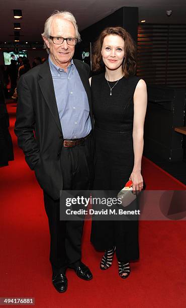 Ken Loach and Simone Kirby attends the UK Film Premiere of "Jimmy's Hall" at BFI Southbank on May 28, 2014 in London, England.