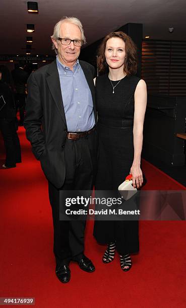 Ken Loach and Simone Kirby attends the UK Film Premiere of "Jimmy's Hall" at BFI Southbank on May 28, 2014 in London, England.