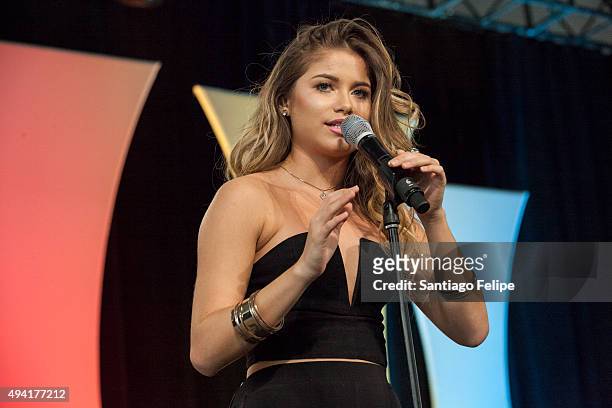 Sofia Reyes performs onstage at the 4th Annual People En Espanol Festival at Jacob Javits Center on October 17, 2015 in New York City.