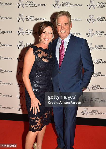 News Anchors Kyra Phillips and John Roberts arrive for the 2015 "Be Beautiful Be Yourself" Global Down Syndrome Foundation Fundraiser at Colorado...