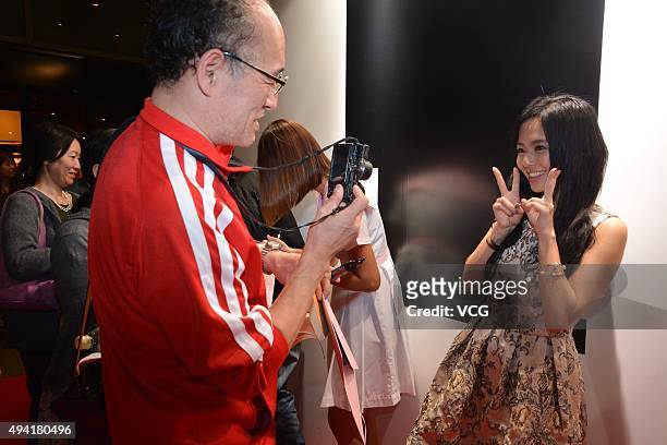 Japanese AV idol Sola Aoi attends the audience meeting of Hong Kong director Luk Yee-sum's film "Lazy Hazy Crazy" as part of the Tokyo International...