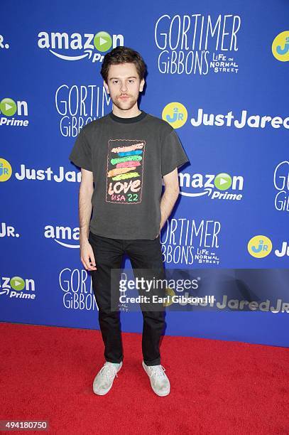 Actor Travis Tope attends the Just Jared Fall Fun Day on October 24, 2015 in Los Angeles, California.