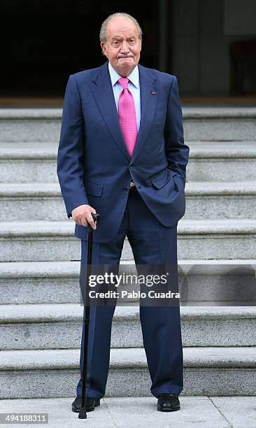 King Juan Carlos of Spain at Zarzuela Palace on May 28, 2014 in Madrid, Spain.