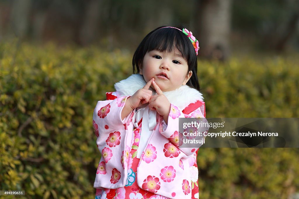 Cute Girl in Kimono