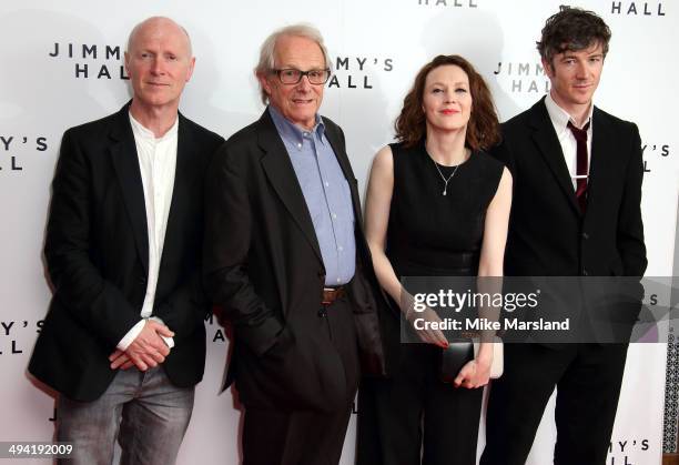 Paul Laverty, Ken Loach, Simone Kirby and Barry Ward attend the UK Premiere of "Jimmy's Hall" at BFI Southbank on May 28, 2014 in London, England.