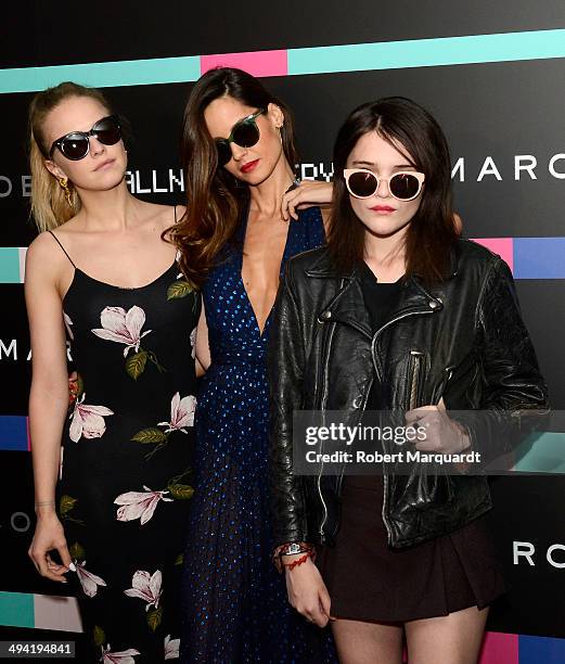 Laura Hayden, Ariadne Artiles and Sky Ferreira attend the #MBMJSUNNIES Marc by Marc Jacobs Eyewear party at the Museo de Historia de Catalunya on May...