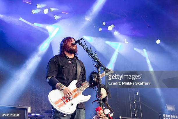 Vocalist Shaun Morgan of Seether performs at 2015 Monster Energy Aftershock Festival at Gibson Ranch County Park on October 24, 2015 in Sacramento,...