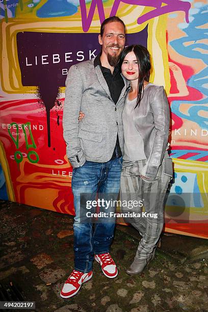Leonard Andreae and Anna Fischer attend the Liebeskind Berlin Store Opening on May 28, 2014 in Berlin, Germany.