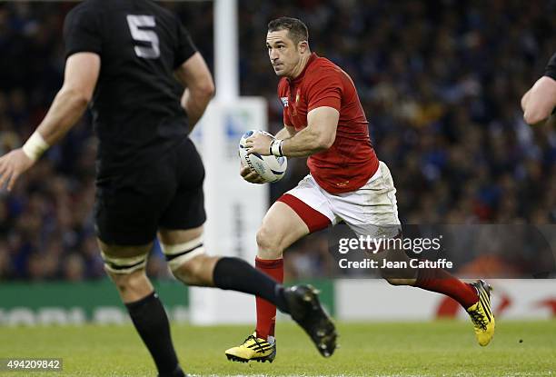 Scott Spedding of France in action during the 2015 Rugby World Cup Quarter Final match between New Zealand and France at the Millennium Stadium on...