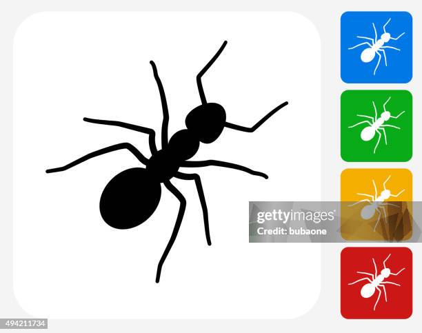 ameisen symbol flache grafik design - ameisen stock-grafiken, -clipart, -cartoons und -symbole