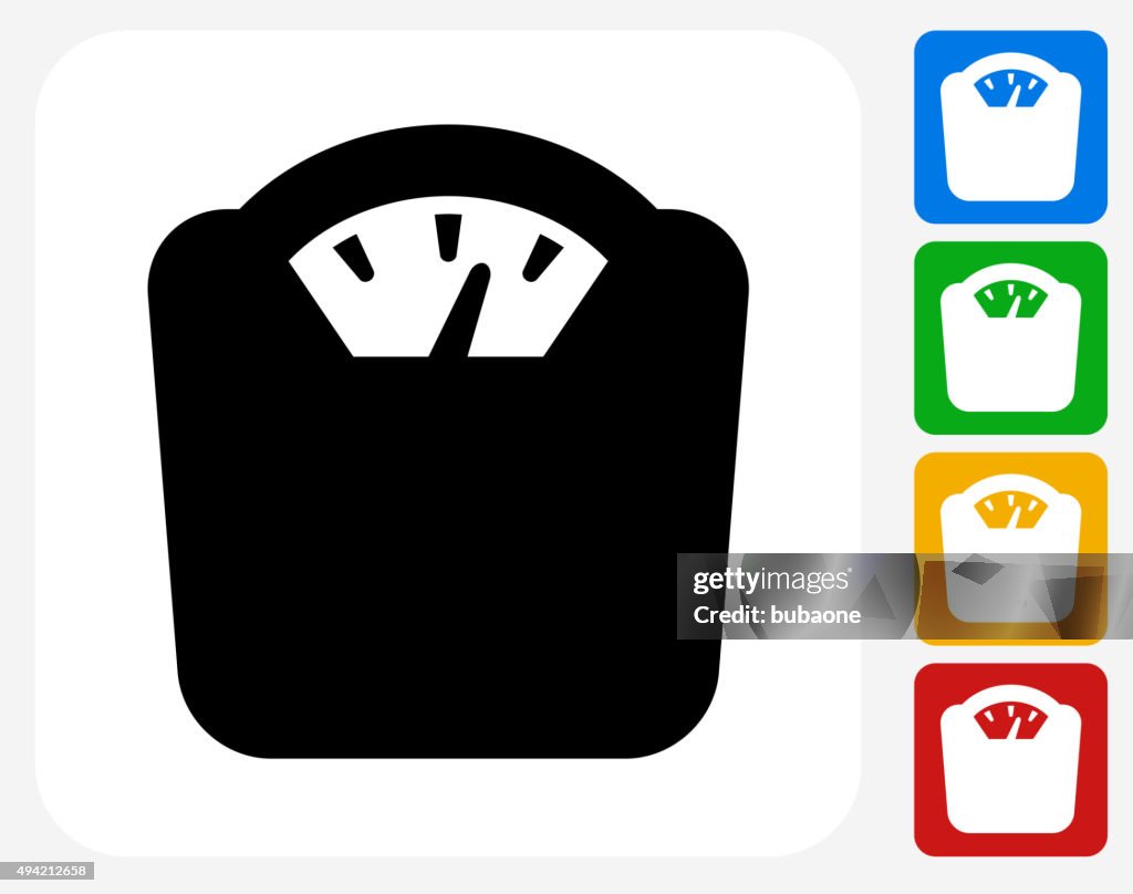 Weight Scale Icon Flat Graphic Design