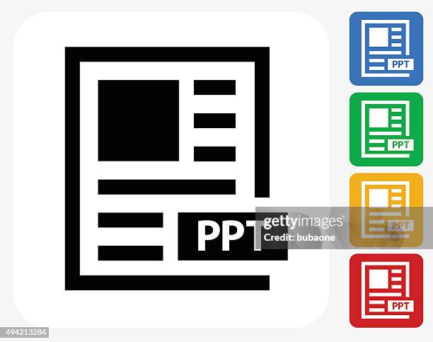 power point text icon flat graphic design - plug socket stock illustrations