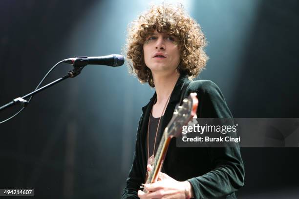 James Edward Bagshaw of Temples performs on stage during the opening day of Primavera Sound 2014 at Barts on May 28, 2014 in Barcelona, Spain.