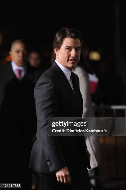 Actor Tom Cruise attends the "Edge Of Tomorrow" red carpet repeat fan premiere tour at AMC Loews Lincoln Square on May 28, 2014 in New York City.