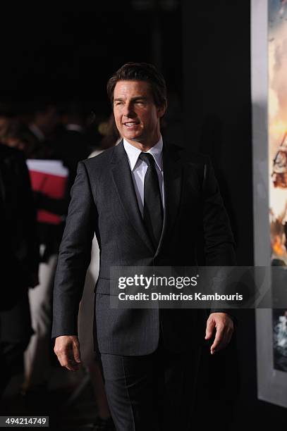 Actor Tom Cruise attends the "Edge Of Tomorrow" red carpet repeat fan premiere tour at AMC Loews Lincoln Square on May 28, 2014 in New York City.