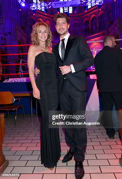 Caroline Beil and Sebastian Deyle attend "Charity Box-Gala" at Kulturkirche Altona on May 28, 2014 in Hamburg, Germany.