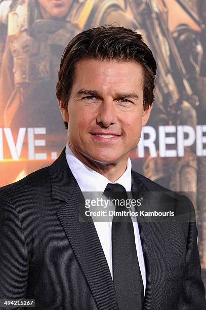 Actor Tom Cruise attends the "Edge Of Tomorrow" red carpet repeat fan premiere tour at AMC Loews Lincoln Square on May 28, 2014 in New York City.