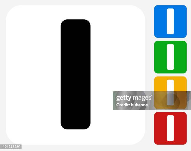 stockillustraties, clipart, cartoons en iconen met letter i icon flat graphic design - spelling icon