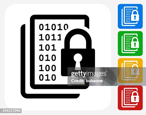 Computer Security Icon Flat Graphic Design Computer Security Icon Flat Graphic Design