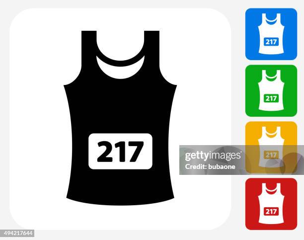ärmelloses jersey-symbol flache grafik design - sprint sport wettbewerbsform stock-grafiken, -clipart, -cartoons und -symbole
