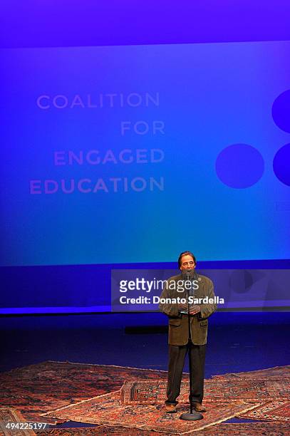 Founder, President and CEO of Coalition For Engaged Education Paul Cummins speaks onstage at the first annual Poetic Justice Fundraiser for the...