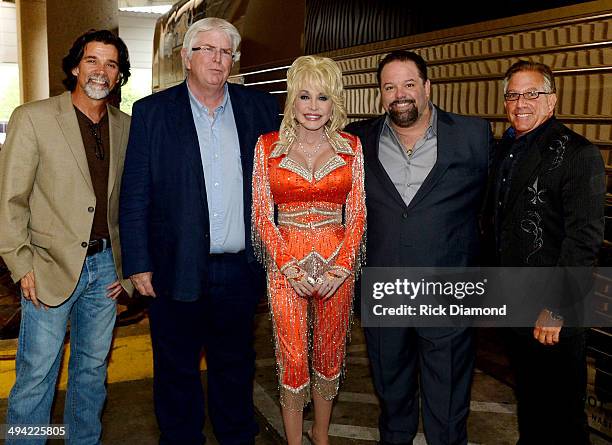 Steve Lassiter, APA Nashville SR. VP, Steve Martin, APA Executive VP of Worldwide Music, Dolly Parton, Danny Nozel, CTK Management, Steve Hauser, APA...