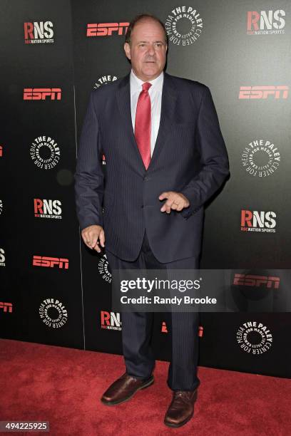 Sports announcer Chris Berman attends the The Paley Center for Media 2014 Spring Benefit Dinner at 583 Park Avenue on May 28, 2014 in New York City.