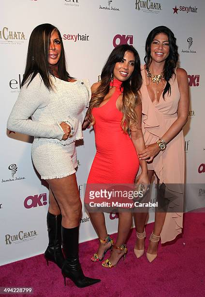 Angela "Big Ang" Raiola, Natalie Guercio, and Alicia DiMichele attend OK! Magazine's "So Sexy" NY party at Marquee on May 28, 2014 in New York City.