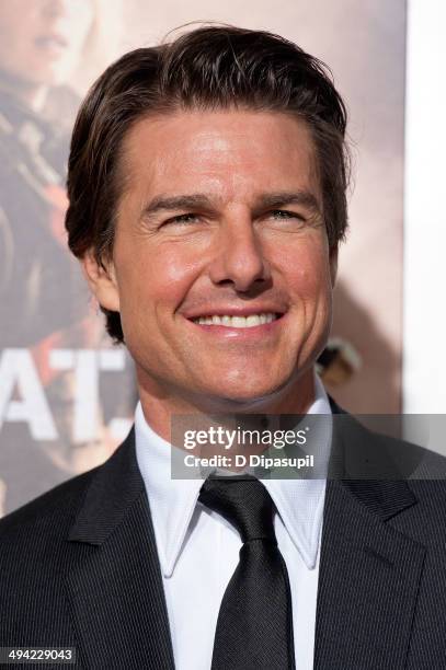 Tom Cruise attends the "Edge Of Tomorrow" red carpet repeat fan premiere tour at AMC Loews Lincoln Square on May 28, 2014 in New York City.