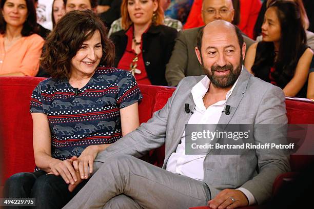 Main Guest of the show actor Kad Merad and actress Valerie Lemercier present the movie "Les vacances du Petit Nicolas", where they are those parents,...