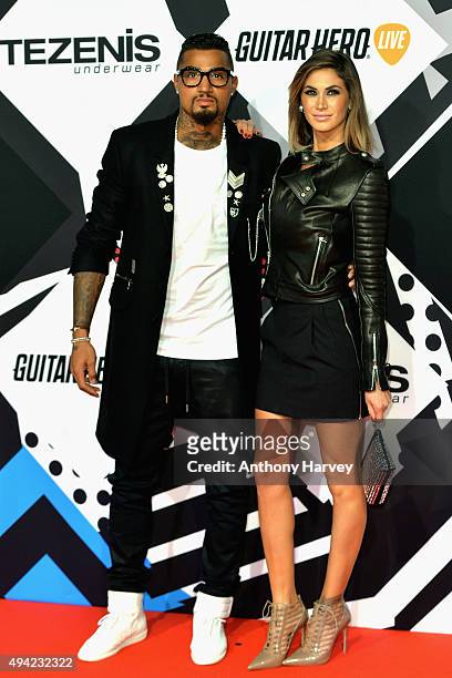 Kevin Prince Boateng and Melissa Satta attend the MTV EMA's 2015 at the Mediolanum Forum on October 25, 2015 in Milan, Italy.