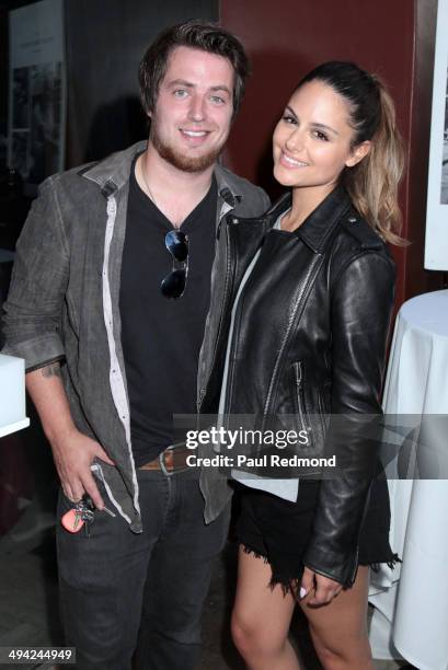 American Idol ninth season winner, singer/songwriter Lee DeWyze and American Idol season ten contestant, singer Pia Toscano at Crustacean Beverly...