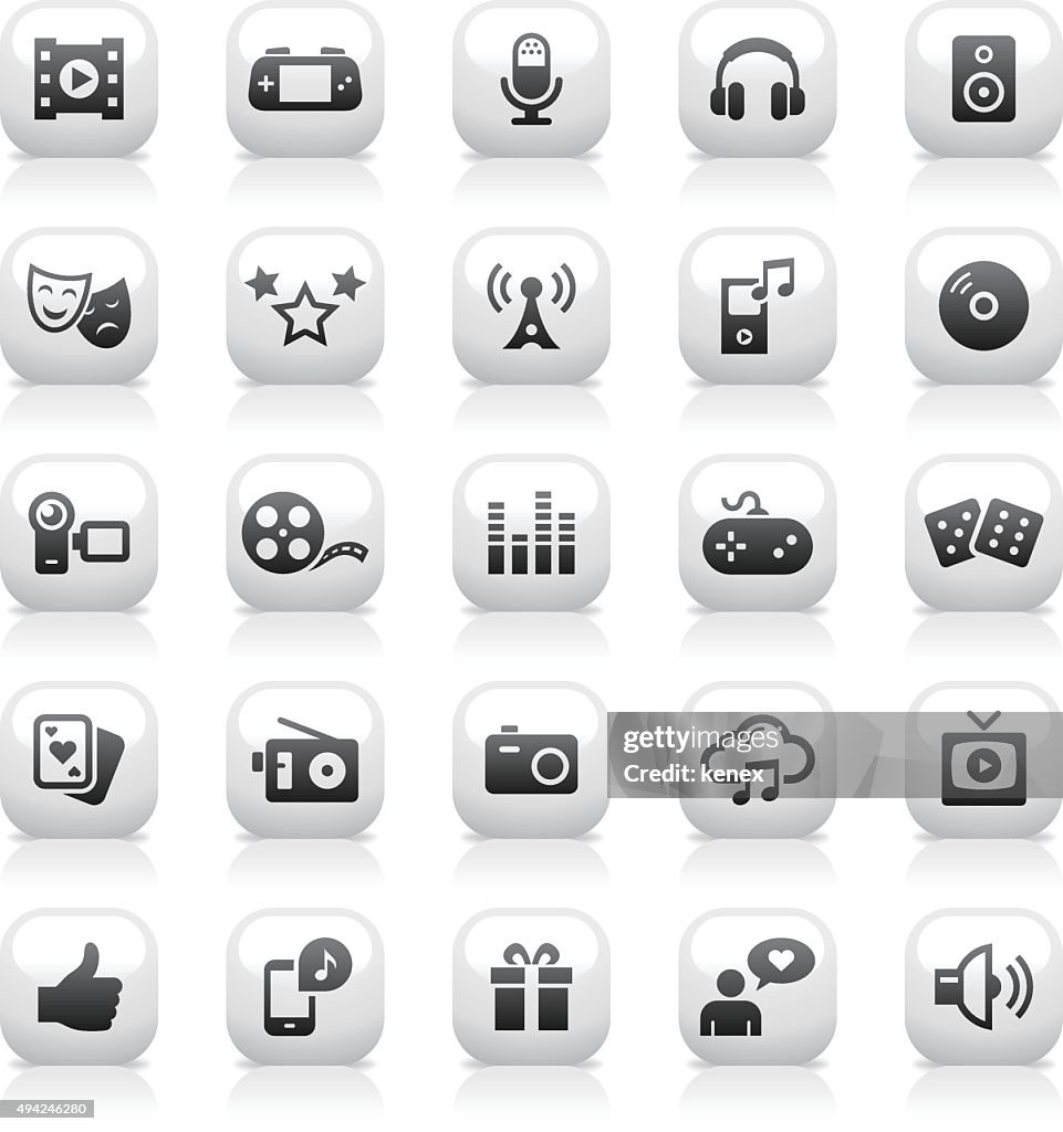 Button-Icons Set/Unterhaltung