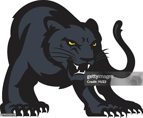 panther - mascot stock-grafiken, -clipart, -cartoons und -symbole