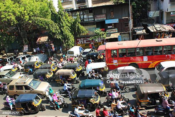 city traffic in india - traffic stock pictures, royalty-free photos & images