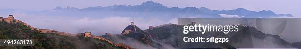 the great wall of jinshanling - ancient china stock pictures, royalty-free photos & images